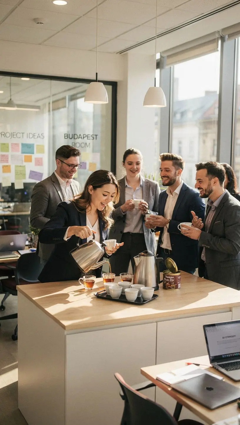 Fekete tea, amely sima, krémes testtel rendelkezik, élénk színű vízben.