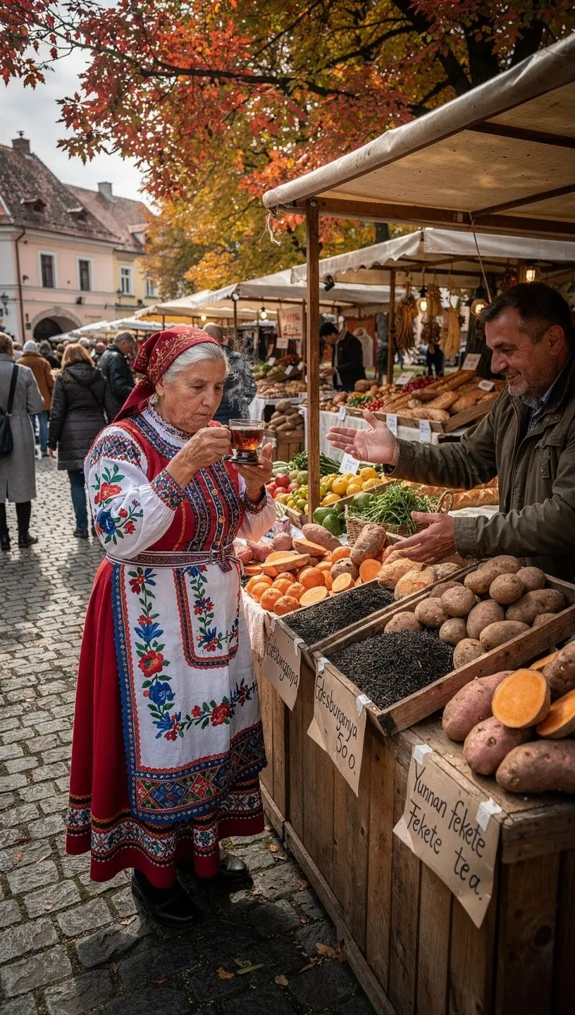 Kellemesen ízletes tea, amelyet a naplemente fénye világít meg.