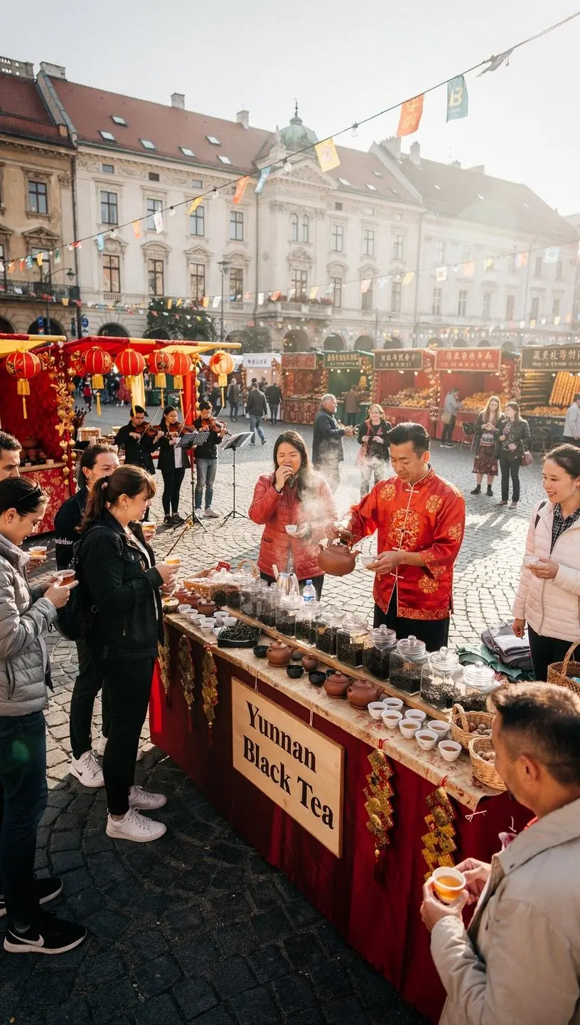 Yunnani fekete tea, amelynek gazdag aromája édesburgonyára emlékeztet.